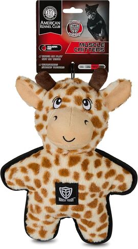 American Kennel Club Muscle Tough Giraffe Plush Dog Toy with Squeaker for Moderate Chewers, Durable Soft Dog Toy for Tugging & Play, Tough on Play Not on Teeth in Saudi Arabia