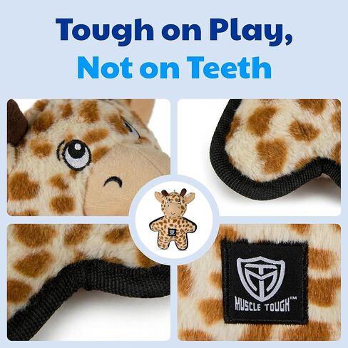 American Kennel Club Muscle Tough Giraffe Plush Dog Toy with Squeaker for Moderate Chewers, Durable Soft Dog Toy for Tugging & Play, Tough on Play Not on Teeth in Saudi Arabia