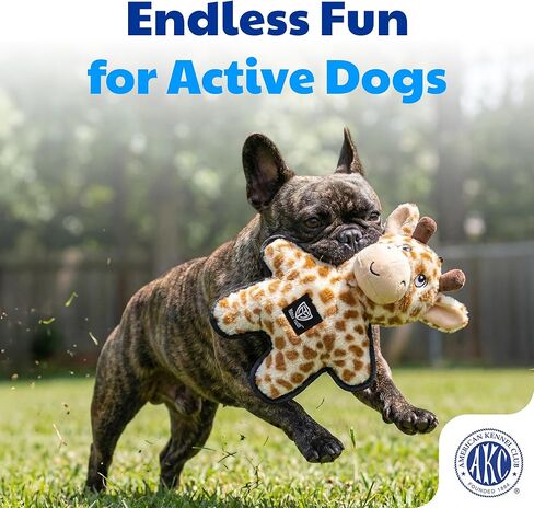 American Kennel Club Muscle Tough Giraffe Plush Dog Toy with Squeaker for Moderate Chewers, Durable Soft Dog Toy for Tugging & Play, Tough on Play Not on Teeth in Saudi Arabia