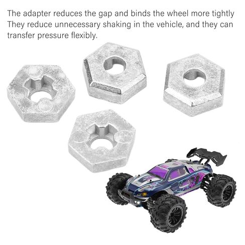 Silver 4 Pack 1/16 Rc Hex Coupler Rc Wheel Hex Hub Adapter for Scy 16101 16102 16103 16201 1/16 Rc Car in Saudi Arabia