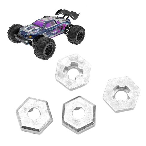 Silver 4 Pack 1/16 Rc Hex Coupler Rc Wheel Hex Hub Adapter for Scy 16101 16102 16103 16201 1/16 Rc Car in Saudi Arabia