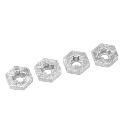 Silver 4 Pack 1/16 Rc Hex Coupler Rc Wheel Hex Hub Adapter for Scy 16101 16102 16103 16201 1/16 Rc Car in Saudi Arabia