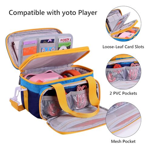 Carrying Case for Yoto Player 3rd Generation – Travel Storage bag with 36 Card Slots for Audio Speaker/Headphone/Cards (Blue) in Saudi Arabia