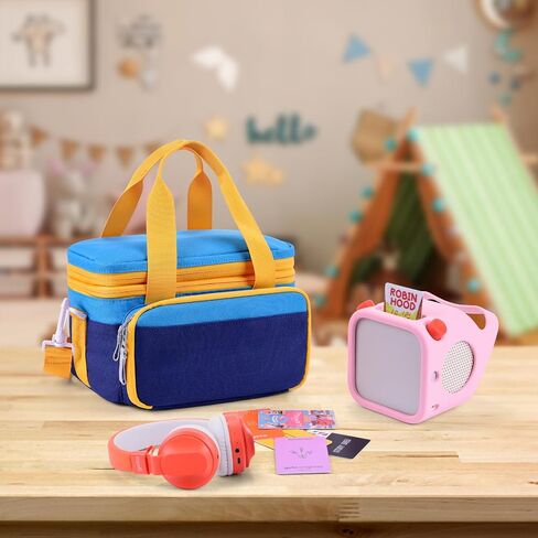 Carrying Case for Yoto Player 3rd Generation – Travel Storage bag with 36 Card Slots for Audio Speaker/Headphone/Cards (Blue) in Saudi Arabia