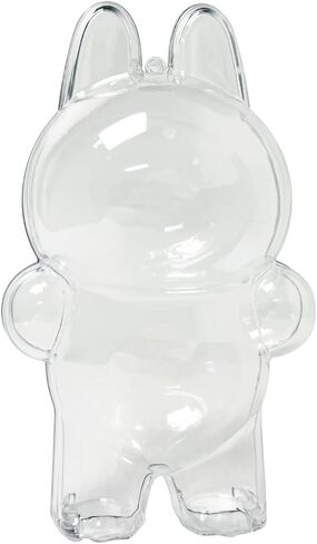Protective Case Compatible with LABUBU Exciting Macaron, (Figure Not Included) Clear Collector Storage Box with Silicone Strap,Dustproof Scratch-Resistant for Standing Series in Saudi Arabia