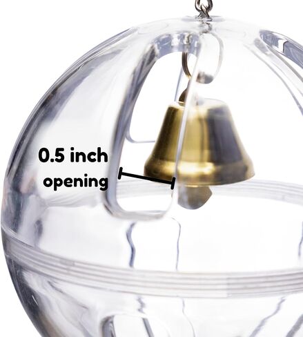 Bird Foraging Ball Toy, 3.5 Inch, Interactive Hanging Treat Dispenser & Enrichment Toy for Cockatiels, Parrotlets, Parakeets, Small Parrots, and Doves, Forage Toy for Parrots in Saudi Arabia
