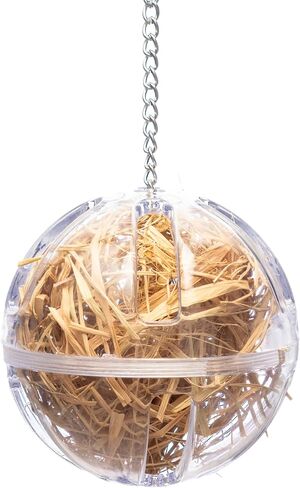 Bird Foraging Ball Toy, 3.5 Inch, Interactive Hanging Treat Dispenser & Enrichment Toy for Cockatiels, Parrotlets, Parakeets, Small Parrots, and Doves, Forage Toy for Parrots in Saudi Arabia