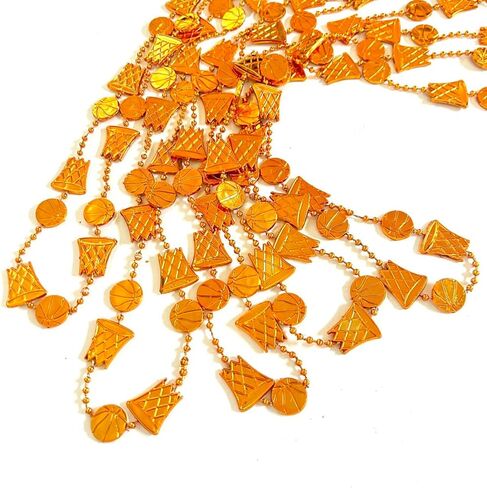 12 Pcs Basketball Sport Theme Party Beads Necklaces Basketball Pendants Beads Necklace Sport Team Accessories Party Supplie in Saudi Arabia