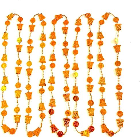 12 Pcs Basketball Sport Theme Party Beads Necklaces Basketball Pendants Beads Necklace Sport Team Accessories Party Supplie in Saudi Arabia