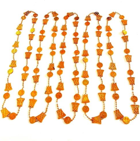 12 Pcs Basketball Sport Theme Party Beads Necklaces Basketball Pendants Beads Necklace Sport Team Accessories Party Supplie in Saudi Arabia