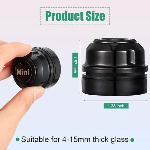 Cunhill 2 قطعة حوض السمك الصغير منظف الزجاج مكشطة الطحالب المغناطيسية 1.57 × 1.38 بوصة لا خدش خزان الأسماك منظف الزجاج فرشاة مغناطيسية لخزان الأسماك السميكة حوض السمك الاكريليك الزجاجي (أسود) in Saudi Arabia