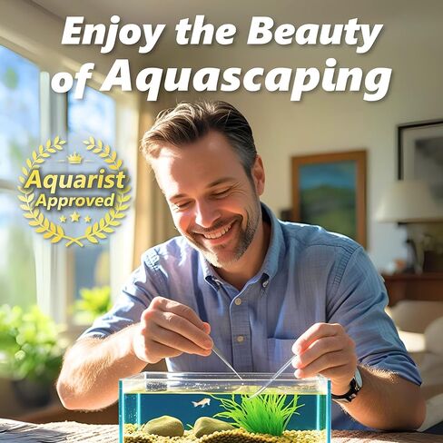 3-Piece Aquascaping Tools Set – 25cm / 9.8in Straight & Curved Long Tweezers, Scissors, Fine Tip 1mm – Aquarium Plant Care, Terrarium Tools in Saudi Arabia