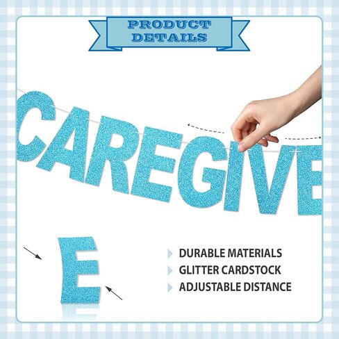 Happy Caregivers Day Banner - NO DIY Caregivers Appreciation Party Decorations For Office Décor Caregiver Appreciation Gifts Glitter in Saudi Arabia