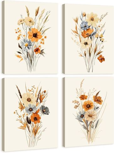 Kuvioke Botanical Framed Boho Wall Art Bathroom Plants Decor Green Sage Eucalyptus Leaf Prints Minimalist Reshetic جاهزة لتعليق مجموعة من 4 ، 8x10 في (مؤطرة) in Saudi Arabia