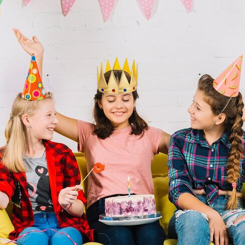 2 Pcs Birthday King Crowns, Prince Golden King Crown Adjustable Costume Crowns with Gems for Birthday Party, Photo Props Halloween Crown in Saudi Arabia