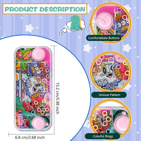 8 Pcs Handheld Water Games 80s 90s Nostalgic Multicolor Ring Toss Game for Birthday Children's Day Party Favors Gift Bag Fillers Stocking Stuffers in Saudi Arabia