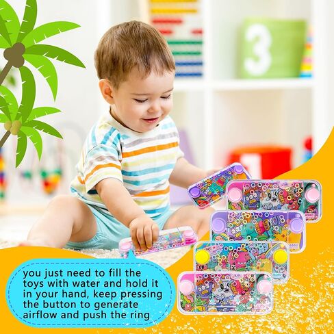 8 Pcs Handheld Water Games 80s 90s Nostalgic Multicolor Ring Toss Game for Birthday Children's Day Party Favors Gift Bag Fillers Stocking Stuffers in Saudi Arabia