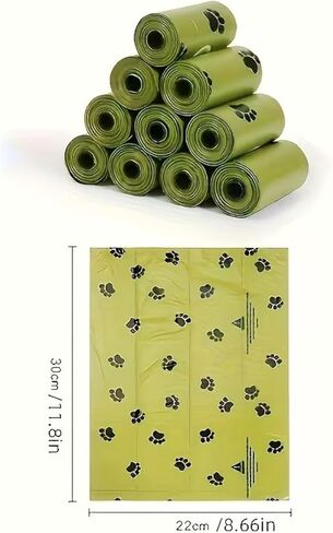 1Roll 15Pcs Pet Waste Bags, Thick Leak-Proof and Odor-Resistant Pet Trash Bag for Dogs and Cats in Saudi Arabia