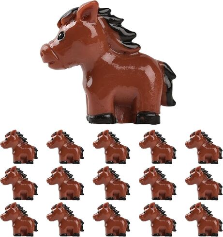 HUIANER Miniature Horse 15PCS Mini Horse Figures Fairy Garden Horse Resin Pony Figurine Moss Landscape Decoration DIY Craft Home Decor in Saudi Arabia