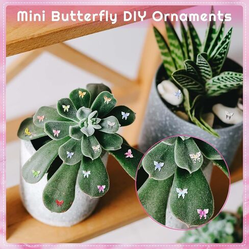 200 Pcs Mini Resin Butterflies Random Tiny Butterflies Miniature Animal Figurines for DIY Cake Decoration Ornaments Crafts Moss Landscape in Saudi Arabia