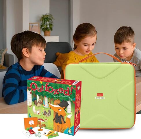 FBLFOBELI Travel Case for Many Board Game, Compatible with Hasbro Gaming/Monopoly/Gamewright Outfoxed/My First Castle Panic etc, 10x9.6x2.8 Inch, Case Only in Saudi Arabia
