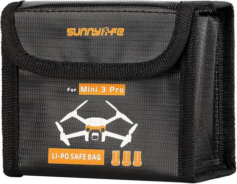 حقيبة آمنة للبطارية من CAPART لـ DJI Mini 4 Pro/Mini 3 / Mini 3 Pro Drone حقيبة تخزين مضادة للحريق حقيبة شحن آمنة (صغيرة * 3 قطعة) in Kuwait