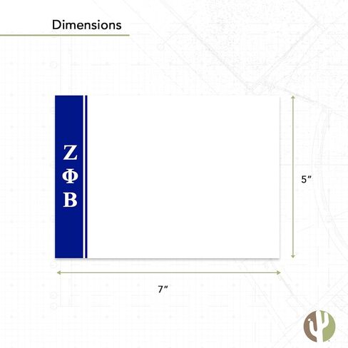 Desert Cactus Zeta Phi Beta 10 Pack Notecards ZPB ZPhiB Divine 9 Stationery Cardstock Includes Envelopes Memo Party Thank You (Notecard Design E) in Saudi Arabia