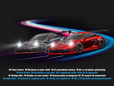 Carrera Hybrid Highway Challenge - Racing Fun of The New Generation - Legendary Porsche 911 GT3 R in 1:50 Scale - Hybrid Technology with AI Support - Control via Smartphone App in Saudi Arabia