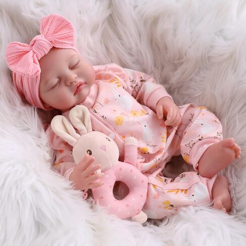 BABESIDE Lifelike Reborn Baby Dolls Girl - دمية طفل حديث الولادة واقعية مقاس 20 بوصة مع جسم قابل لاتخاذ الوضعيات، دمى أطفال حقيقية مع ملحقات لهدايا الفتيات بعمر 3 سنوات فما فوق، اللعب التظاهري، مجموعة in Kuwait