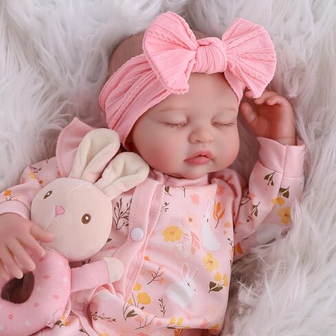 BABESIDE Lifelike Reborn Baby Dolls Girl - دمية طفل حديث الولادة واقعية مقاس 20 بوصة مع جسم قابل لاتخاذ الوضعيات، دمى أطفال حقيقية مع ملحقات لهدايا الفتيات بعمر 3 سنوات فما فوق، اللعب التظاهري، مجموعة in Kuwait