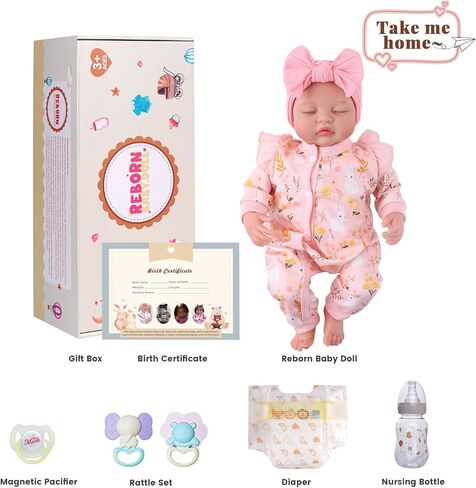 BABESIDE Lifelike Reborn Baby Dolls Girl - دمية طفل حديث الولادة واقعية مقاس 20 بوصة مع جسم قابل لاتخاذ الوضعيات، دمى أطفال حقيقية مع ملحقات لهدايا الفتيات بعمر 3 سنوات فما فوق، اللعب التظاهري، مجموعة in Kuwait