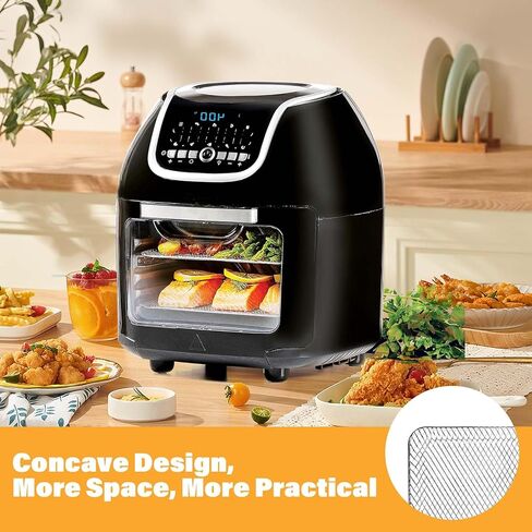 أرفف مقلاة هوائية مطورة من ALJ لـ PowerXL Vortex Air Fryer Pro 10QT، مقلاة هوائية بفرن شبكي على شكل صينية طعام وشواية ورف طبق هش وشبكة لفرن مقلاة الهواء PowerXL، آمنة للاستخدام في غسالة الأطباق in Kuwait