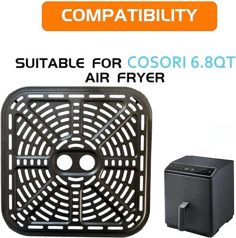 Premium Air Fryer Crisping Plate for COSORI 6.8QT 12-in-1 Dual Blaze Air Fryers, Air Fryer Grill Pan Plate Crisper Tray Rack Grate Grid Shelf for COSORI 6.8QT Air Fryer, Nonstick, Dishwasher Safe in Saudi Arabia