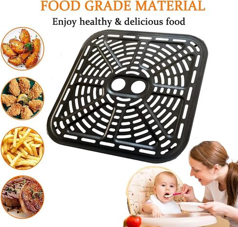 Premium Air Fryer Crisping Plate for COSORI 6.8QT 12-in-1 Dual Blaze Air Fryers, Air Fryer Grill Pan Plate Crisper Tray Rack Grate Grid Shelf for COSORI 6.8QT Air Fryer, Nonstick, Dishwasher Safe in Saudi Arabia
