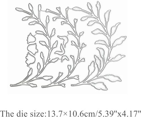 3pcs/Set Flower Leaf Branches Metal Die Cuts,Floral Leaves Frame Stencils DIY Crafts Cards Cutting Dies Cuts for DIY Embossing Card Making Photo Decorative Paper Dies Scrapbooking in Saudi Arabia