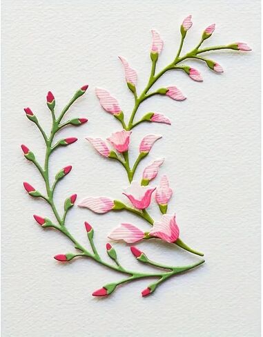 3pcs/Set Flower Leaf Branches Metal Die Cuts,Floral Leaves Frame Stencils DIY Crafts Cards Cutting Dies Cuts for DIY Embossing Card Making Photo Decorative Paper Dies Scrapbooking in Saudi Arabia
