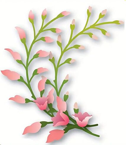 3pcs/Set Flower Leaf Branches Metal Die Cuts,Floral Leaves Frame Stencils DIY Crafts Cards Cutting Dies Cuts for DIY Embossing Card Making Photo Decorative Paper Dies Scrapbooking in Saudi Arabia