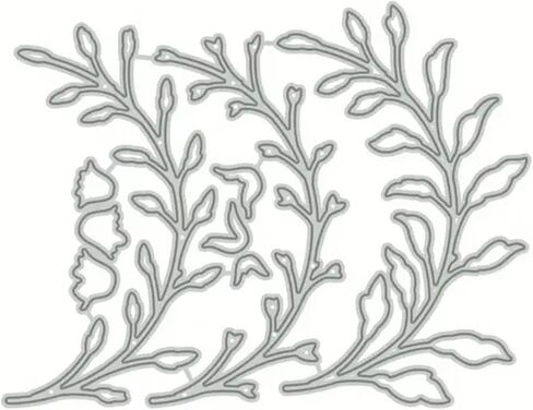 3pcs/Set Flower Leaf Branches Metal Die Cuts,Floral Leaves Frame Stencils DIY Crafts Cards Cutting Dies Cuts for DIY Embossing Card Making Photo Decorative Paper Dies Scrapbooking in Saudi Arabia