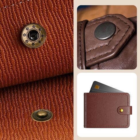 3/5in Heavy Duty Snap Button Kit, 160 Pieces Durable Copper Zinc Alloy Clothing Snaps, No Sew Leather Snaps for Jeans Bracelets, Jackets, Bags Belt, DIY Crafts in Saudi Arabia
