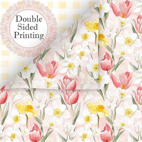 24 Sheets Watercolor Easter Scrapbook Paper, Bunny Eggs Duck Flowers and Carrots Patterns Decorative Craft Paper Folded Flat for Easter Card Making Spring Party Photo Album Decor, 12'' x 12'' in Saudi Arabia