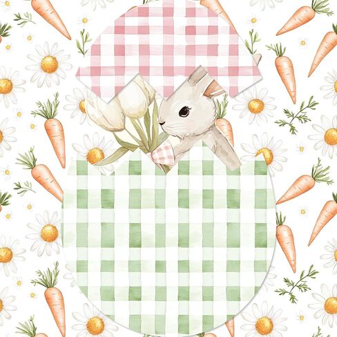 24 Sheets Watercolor Easter Scrapbook Paper, Bunny Eggs Duck Flowers and Carrots Patterns Decorative Craft Paper Folded Flat for Easter Card Making Spring Party Photo Album Decor, 12'' x 12'' in Saudi Arabia