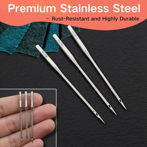 ZJO 50 Pcs Universal Sewing Machine Needles, Sizes 90/14, 100/16, 110/18 Heavy Duty and Regular for Most Home Sewing Machines in Kuwait