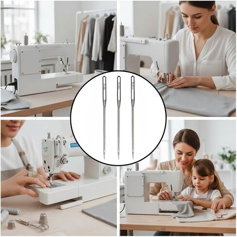 ZJO 50 Pcs Universal Sewing Machine Needles, Sizes 90/14, 100/16, 110/18 Heavy Duty and Regular for Most Home Sewing Machines in Kuwait