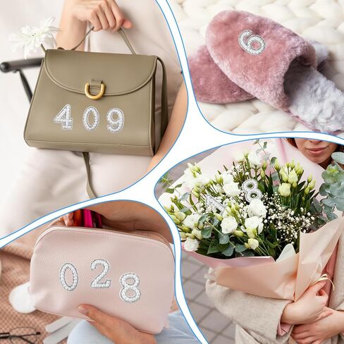 20 قطعة من رقع أرقام اللؤلؤ 0-9 حديد على أرقام حجر الراين، عدد اللؤلؤ ذاتي اللصق 1.8 بوصة خياطة على رقعة القماش ملصقات أرقام اللؤلؤ للملابس والحقائب والقبعات والأحذية ودفتر القصاصات وحقيبة الظهر in Saudi Arabia