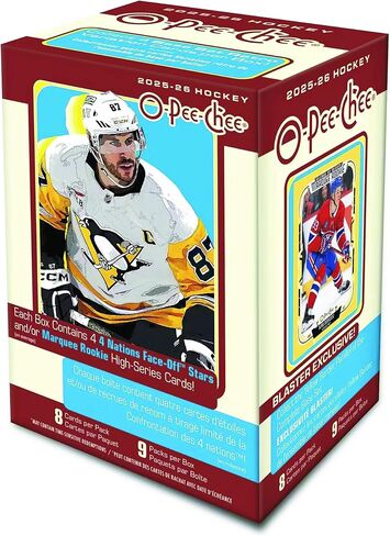 2025/26 صندوق مسدس O-Pee-Chee Hockey ذو السطح العلوي مكون من 9 قطع in Saudi Arabia