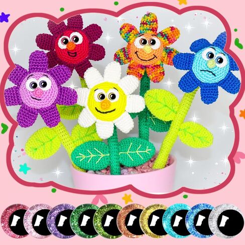 UPINS 120Pieces 18 mm 3D Glitter Plastic Safety Eyes with Washers for Amigurumi Animal Moon Eyes Plastic Craft Doll Crochet Eyes for DIY of Puppet Bear Making Supplies (10 Colors) in Saudi Arabia