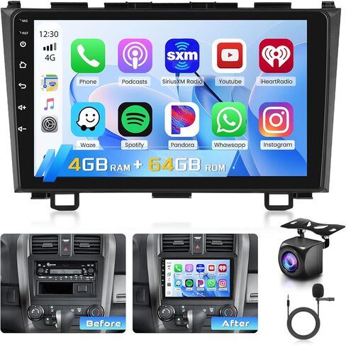 2 + 32GB أندرويد 11 ستيريو سيارة لهوندا CRV 2007 2008 2009 2010 2011 2012 راديو السيارة مع شاشة لمس 9 بوصة ووحدة ملاحة GPS in Saudi Arabia