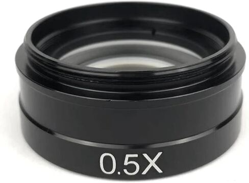 0.5X / 2.0X / 0.3X Barlow Auxiliary Objective Glass Lens 10A 180X 300X C Mount Lens Industry Video Microscope Camera (2.0X) in Kuwait