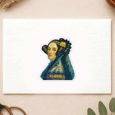 (3 عبوات) ملصق على طراز جوخ لما بعد الانطباعية من Ada Lovelace (2.5 بوصة × 3.25 بوصة) in Saudi Arabia