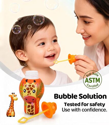 Anti - Spill Proof Bubbles Wands Set for Babies Toddlers Kids 3 4 5 6 Mess Free Bubbles, Variety Pack (4 Fl Oz, 2 Pack) for Indoor & Outdoor Play | Easter Basket Stuffer (Tumbler Colors May Vary) in Saudi Arabia